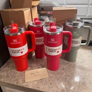 Target Valentine’s Stanley Cup Set: Cosmo Pink & Target Red. NWT Limited Edition